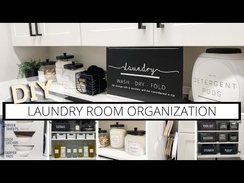 Ideas for a Stylish Black and White Laundry Room