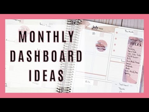Creative Ideas for Erin Condren Monthly Dashboards